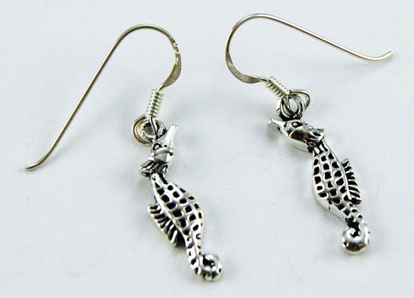 Earring Silver Sea Horse