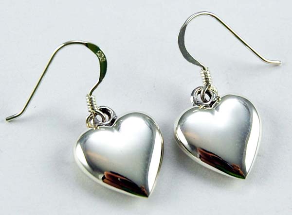 Earring Silver 14mm Heart