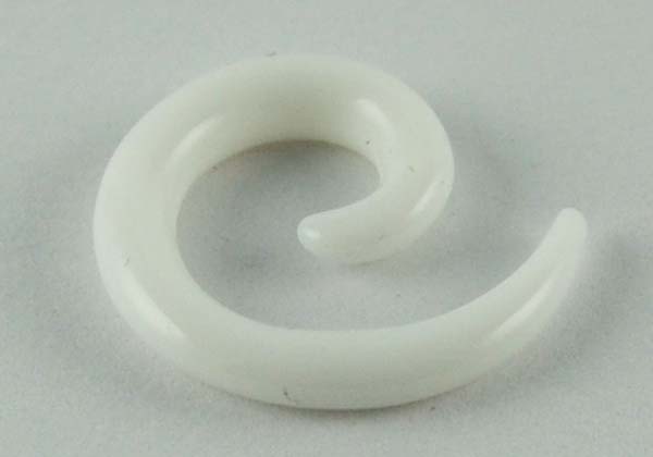 Body Piercing Spiral Acrylic White 3mm