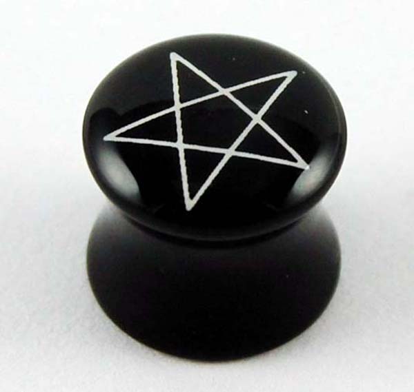 Body Piercing Plug Acrylic Pentagram 10mm