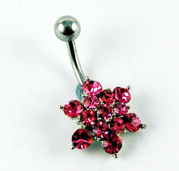 Body Piercing Banana Bar Flower Rose
