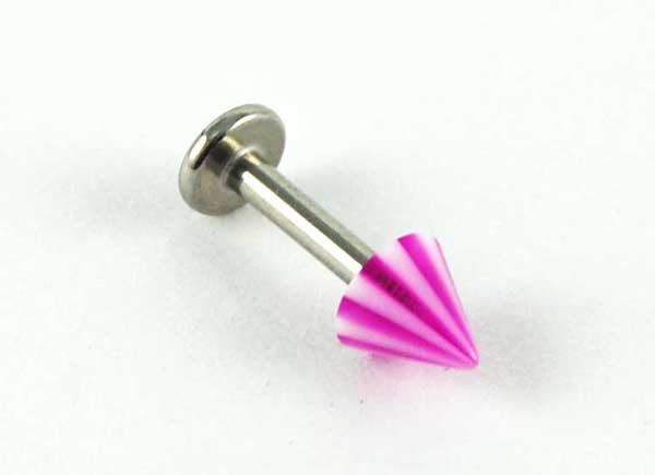 Body Piercing Labret With Spike Purple 3pcs