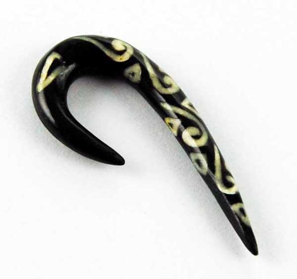 Body Piercing Expander Horn With Tattoo 4mm