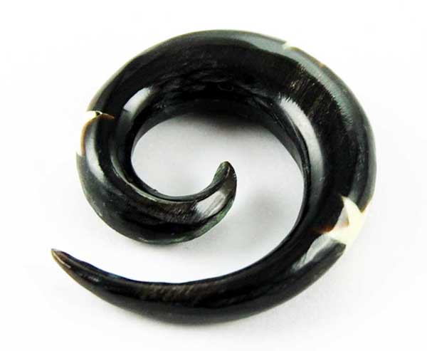 Body Piercing Expander Horn With Tattoo 8mm