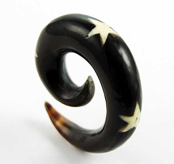 Body Piercing Expander Horn With Tattoo 10mm