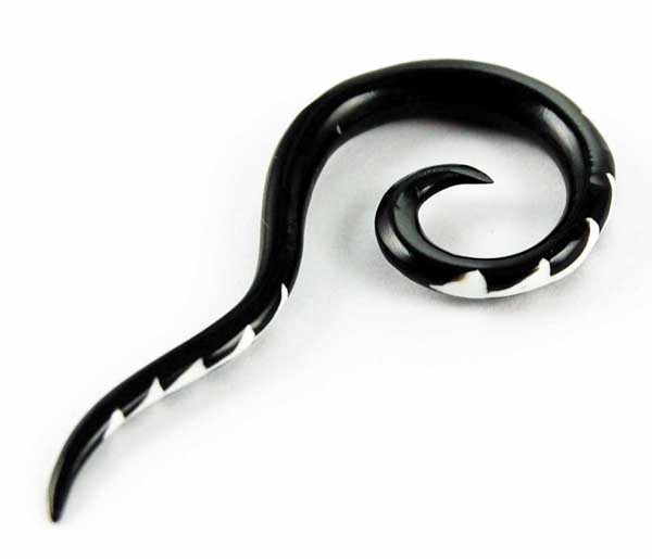 Body Piercing Expander Horn With Tattoo 4mm