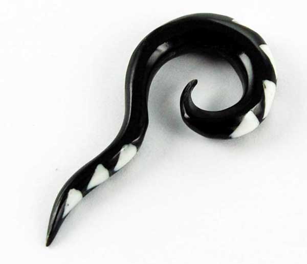 Body Piercing Expander Horn With Tattoo 6mm