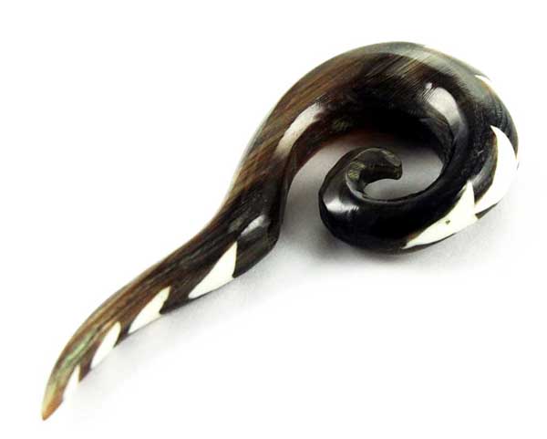 Body Piercing Expander Horn With Tattoo 10mm