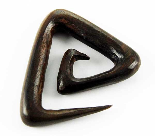 Body Piercing Expander Wood Triangle 8mm