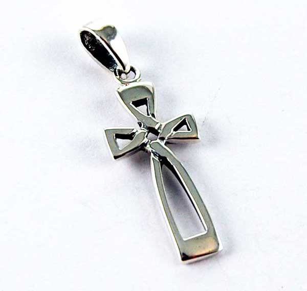 Pendant Silver Cross Knot Design