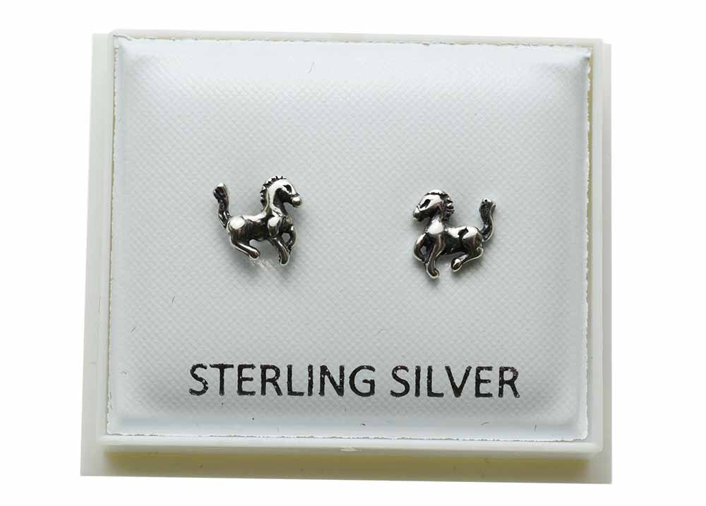 Earring Silver Horse