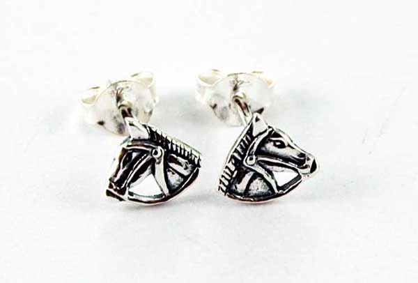 Earring Silver Horse Head