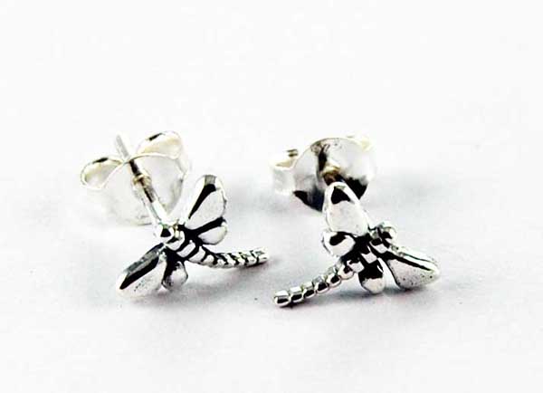 Earring Silver Dragonfly