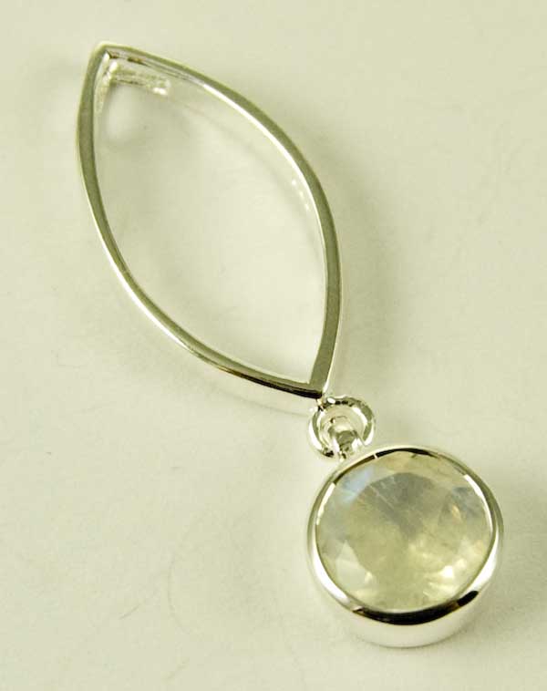 Pendant And Earring Set Silver Fancy Circle Drop Rainbow