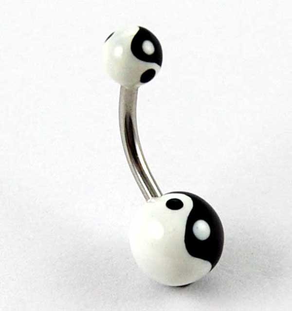 Body Piercing Banana Bar Ying Yang