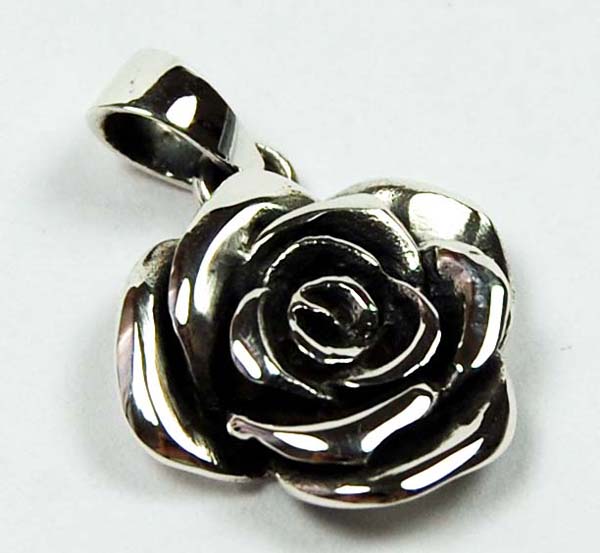 Pendant Silver Plain Rose
