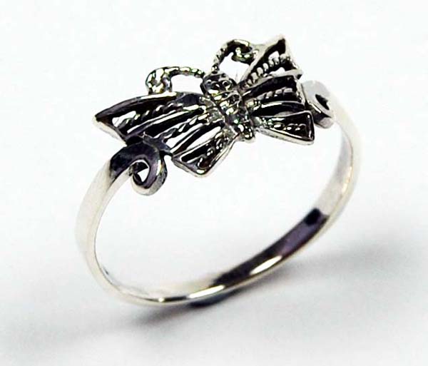 Ring Silver Butterfly Cut