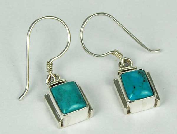 Earring Silver Turquoise Drop