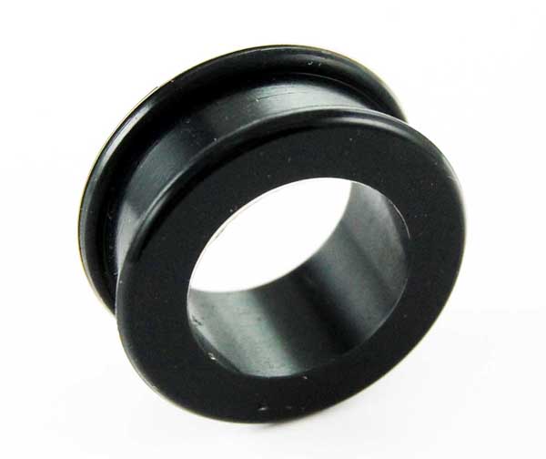 Body Piercing Tunnel Black Silicone 14mm