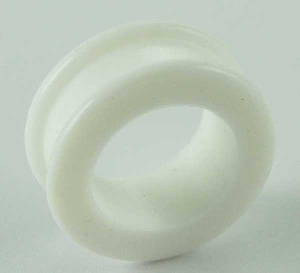 Body Piercing Tunnel White Silicone 30mm
