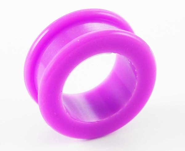 Body Piercing Tunnel Purple Silicone 18mm