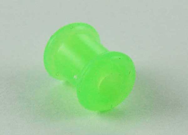 Body Piercing Tunnel Green Uv Silicone 4mm