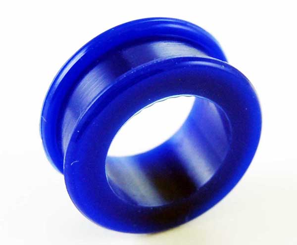 Body Piercing Tunnel Blue Silicone 22mm