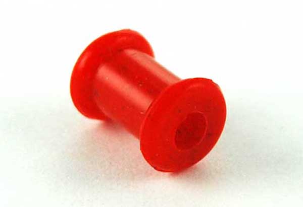 Body Piercing Tunnel Red Silicone 6mm
