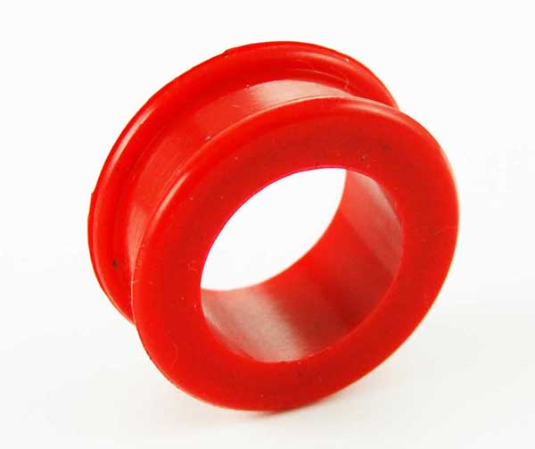 Body Piercing Tunnel Red Silicone 10mm