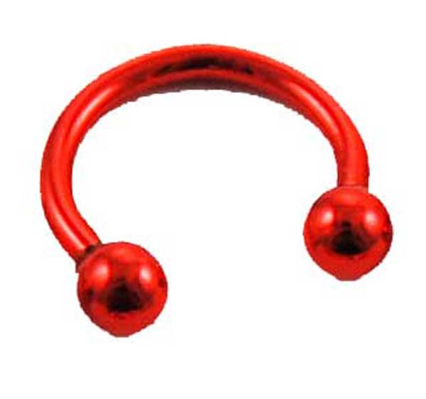 Bp Eyebrow Ring Red Ball