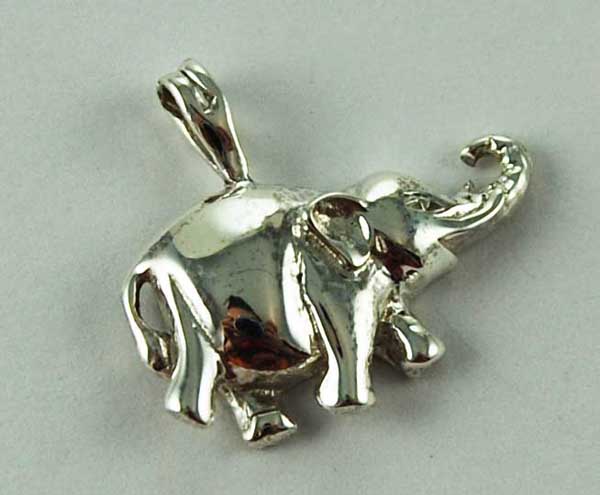 Pendant Silver Elephant Plain