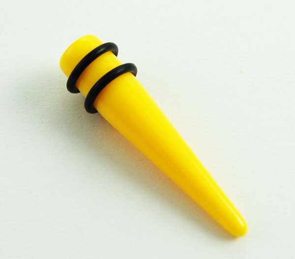 Body Piercing Stretcher Straight Yellow Neon 5mm