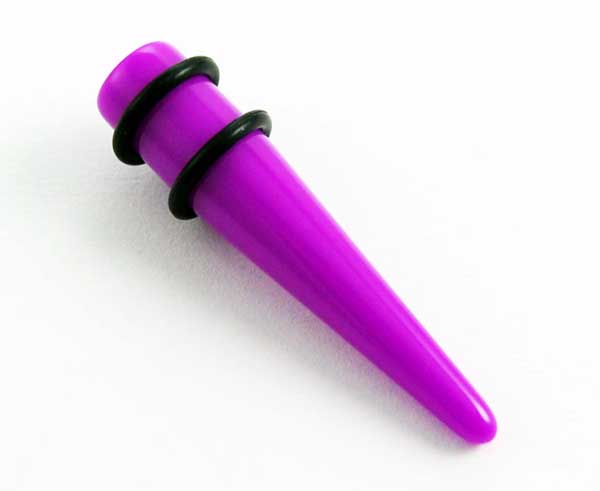 Body Piercing Stretcher Straight Purple Neon 5mm