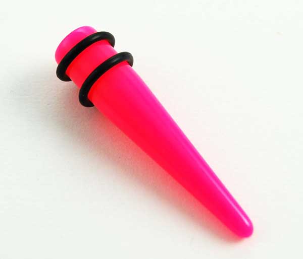 Body Piercing Stretcher Straight Pink Neon 6mm