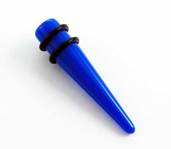 Body Piercing Stretcher Straight Blue Neon 6mm