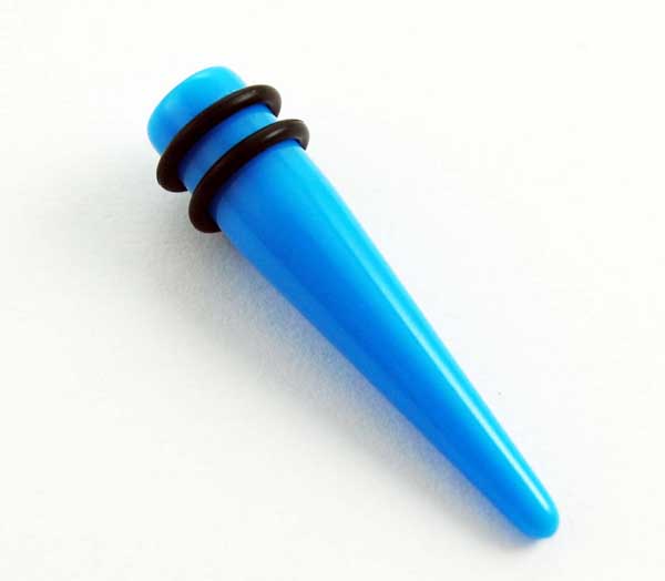 Body Piercing Stretcher Straight Light Blue Neon 12mm