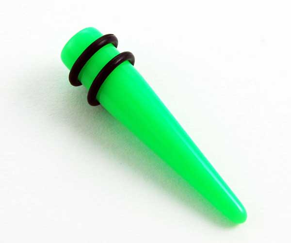 Body Piercing Stretcher Straight Green Neon 12mm