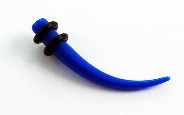 Body Piercing Stretcher Curved Blue Neon 4mm 4pcs