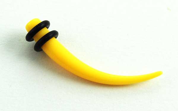 Body Piercing Stretcher Curved Yellow Neon 4mm