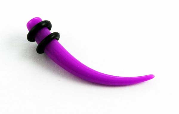 Body Piercing Stretcher Curved Purple  Neon 5mm