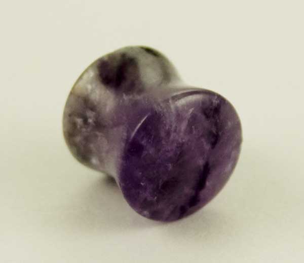 Body Piercing Plug Amethyst 10mm