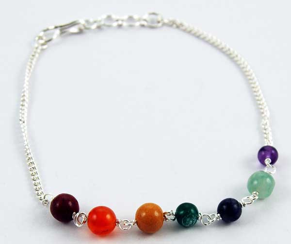 Bracelet Or Anklet Multi Use Semi Precious Stone Beaded Chakra