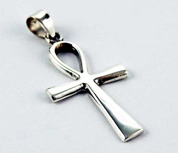 Pendant Silver Ankh Plain Long
