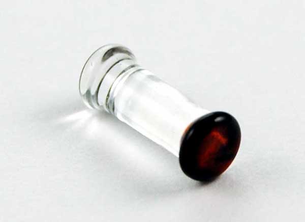 Body Piercing Plug Glass 5mm Black And Red