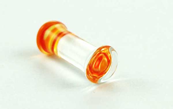 Body Piercing Plug Glass 6mm Yellow