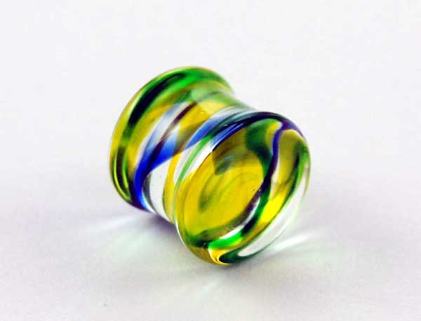 Body Piercing Plug Glass 13mm Green