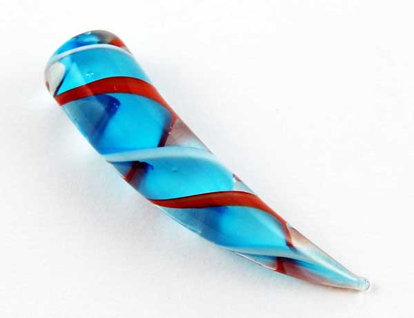 Body Piercing Curved Glass 11mm Blue