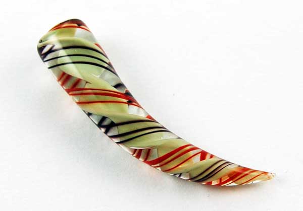 Body Piercing Curved Glass 11mm Brown And Pink