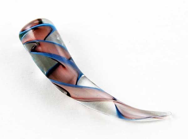 Body Piercing Curved Glass 11mm Purple And Blue