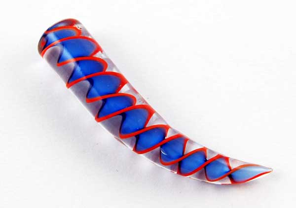 Body Piercing Curved Glass 11mm Blue Twist